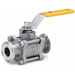 V-905TC 3 Piece Sanitary Ball Valves, Clamp End